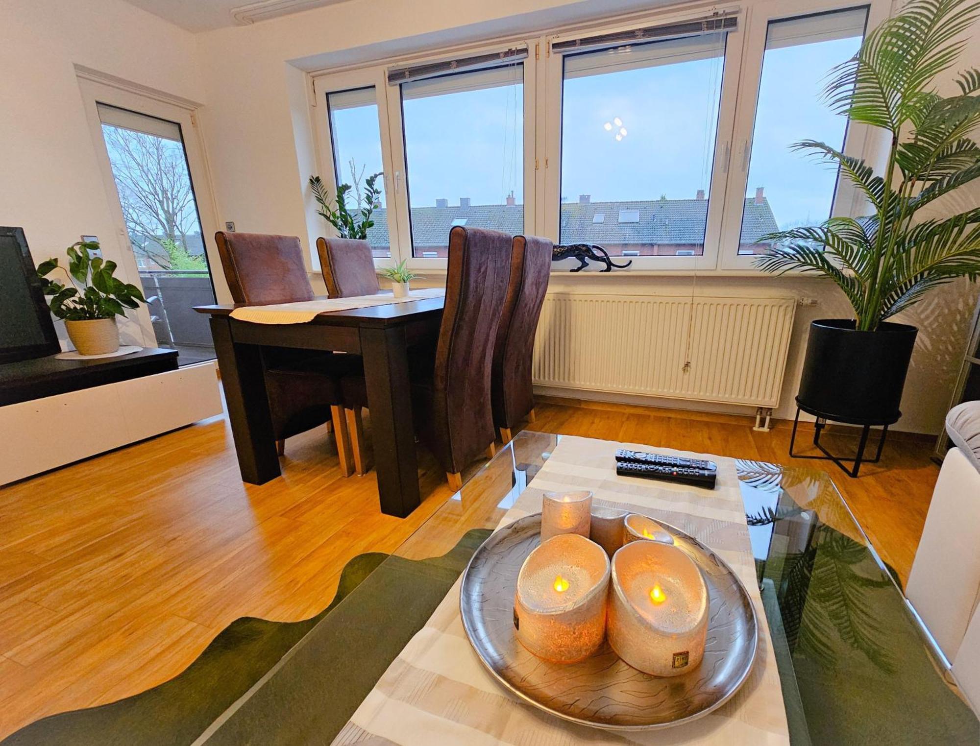 Ecocube Apartment2 Meppen14, Balkon, Kueche, Waschmaschine Quarto foto